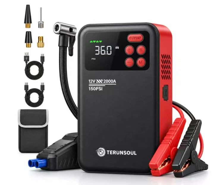 4-in-1 Portable Power Bank and Jump Starter