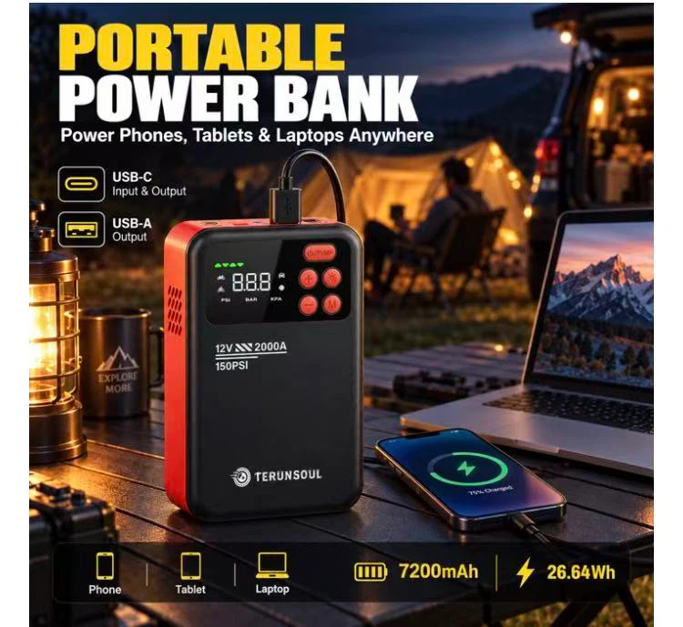 4-in-1 Portable Power Bank and Jump Starter - photo 2