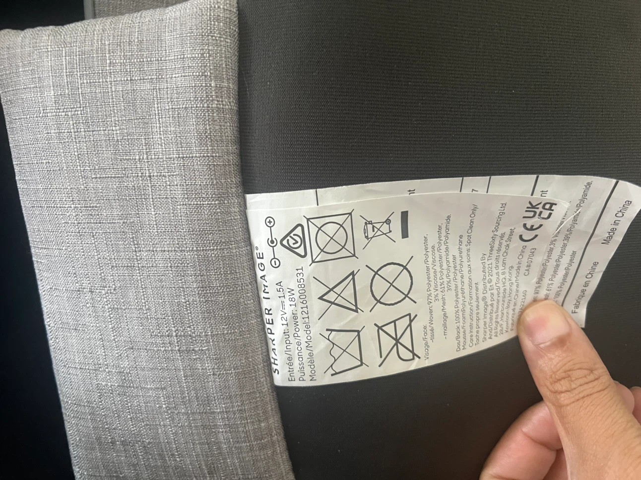 Sharper Image Massage Seat Cushion - photo 3