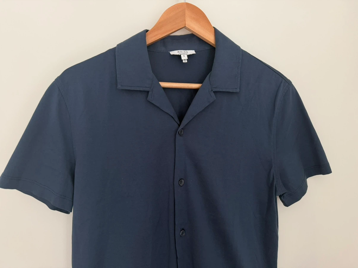 REISS Caspa - Mercerised 100% Cotton Jersey Cuban Collar Shirt - photo 3