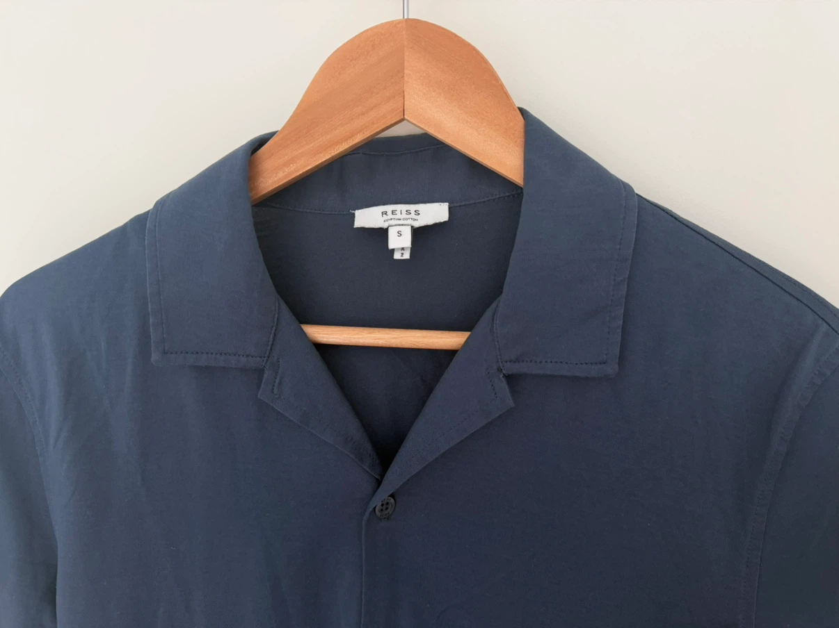 REISS Caspa - Mercerised 100% Cotton Jersey Cuban Collar Shirt - photo 4