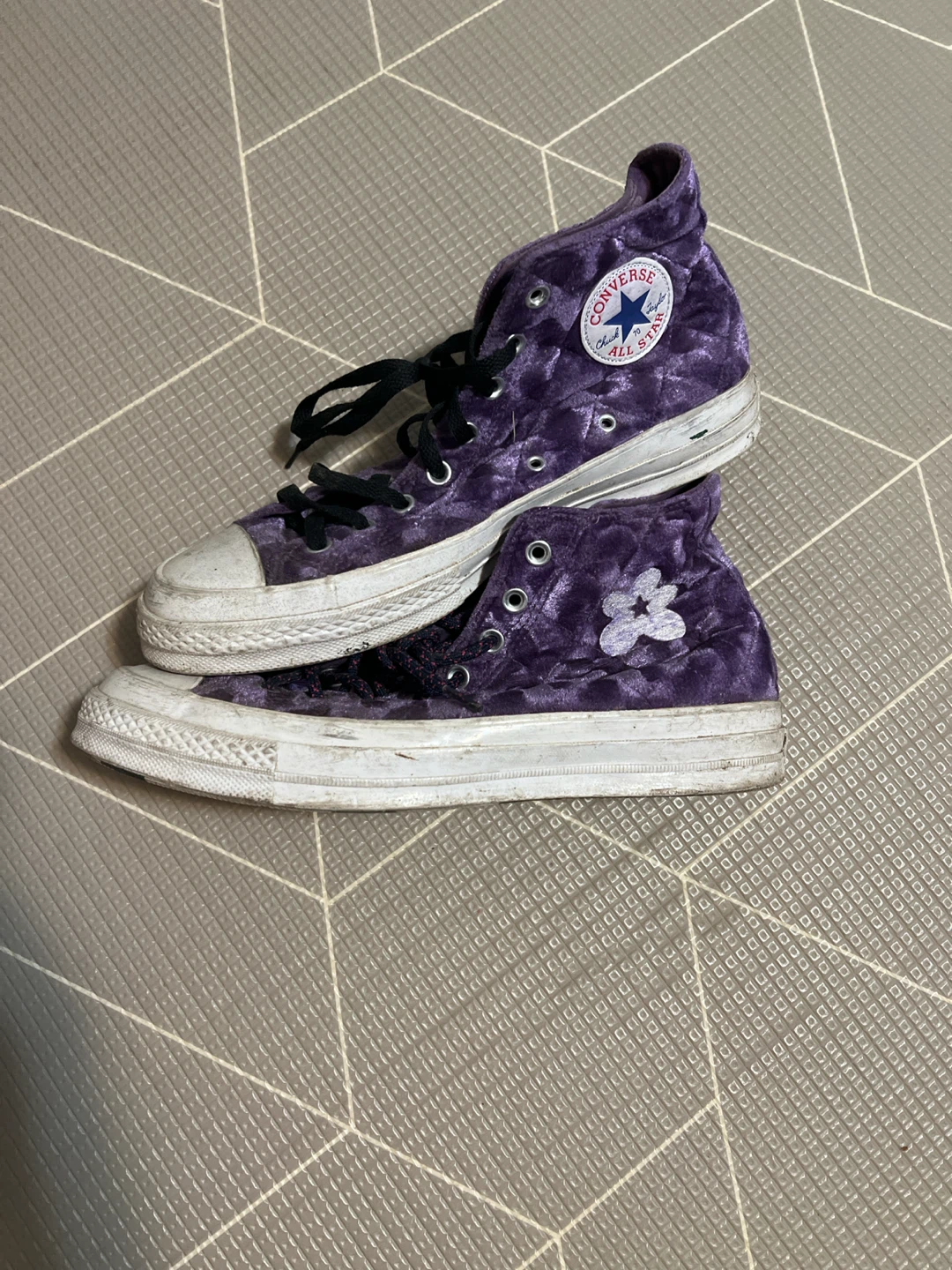 Converse x Golf Le Fleur Purple Velvet High Tops 🏈