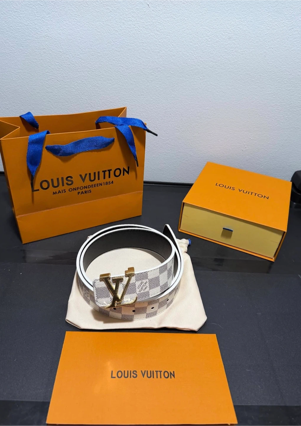 Louis Vuitton Damier Azur Belt