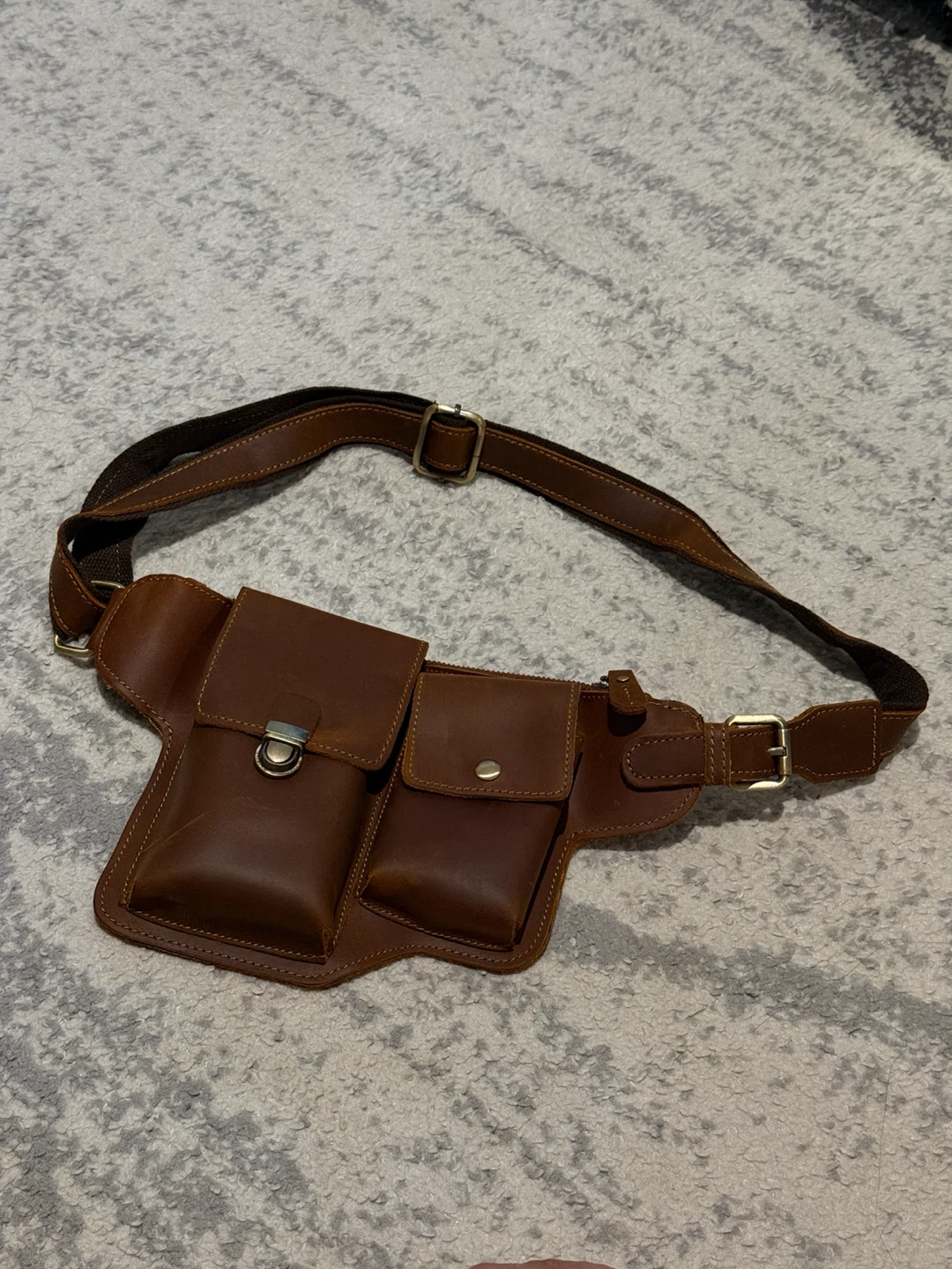 Brown COHWIDE Leather Fanny Pack NEW