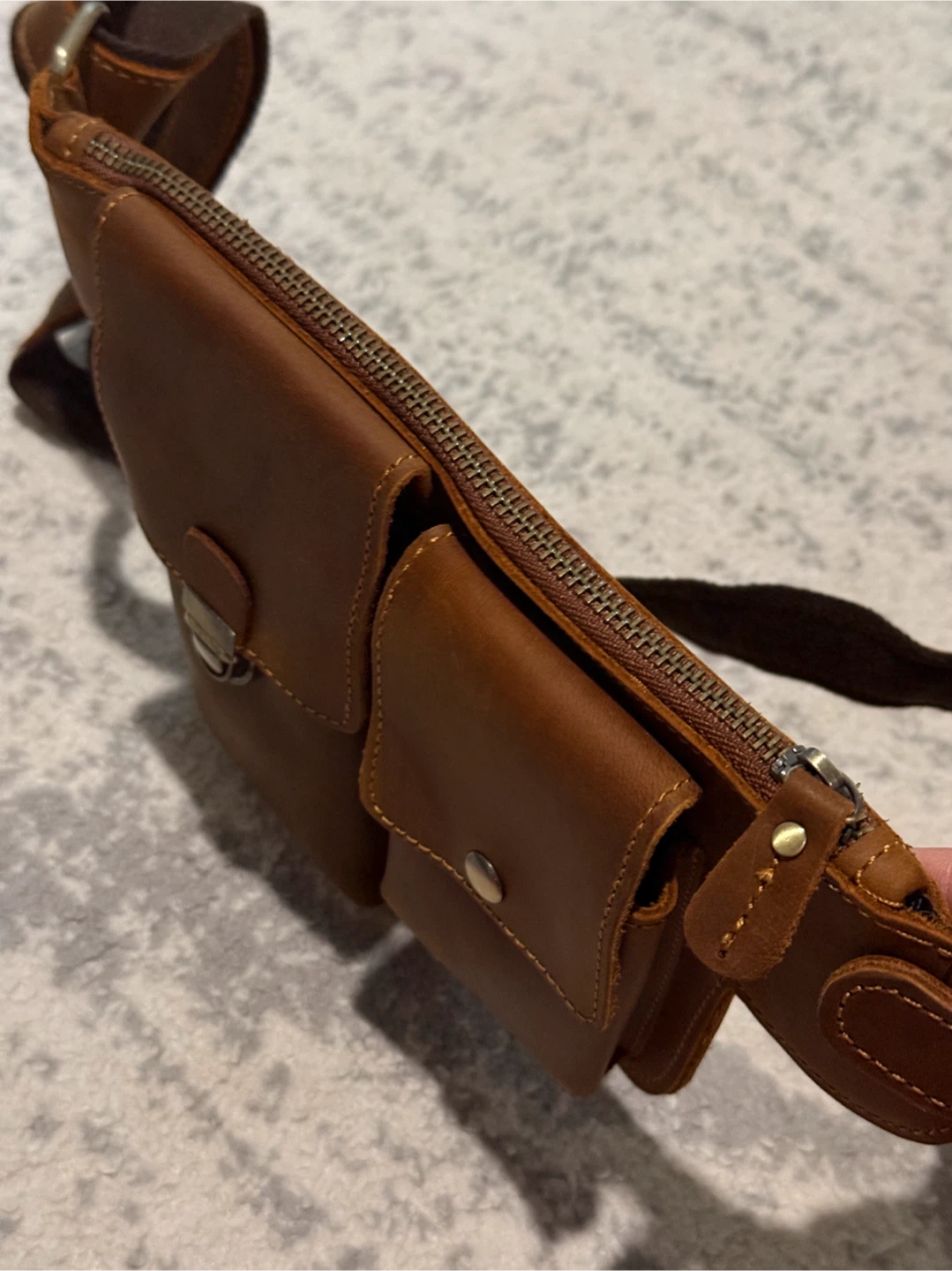 Brown COHWIDE Leather Fanny Pack NEW - photo 2