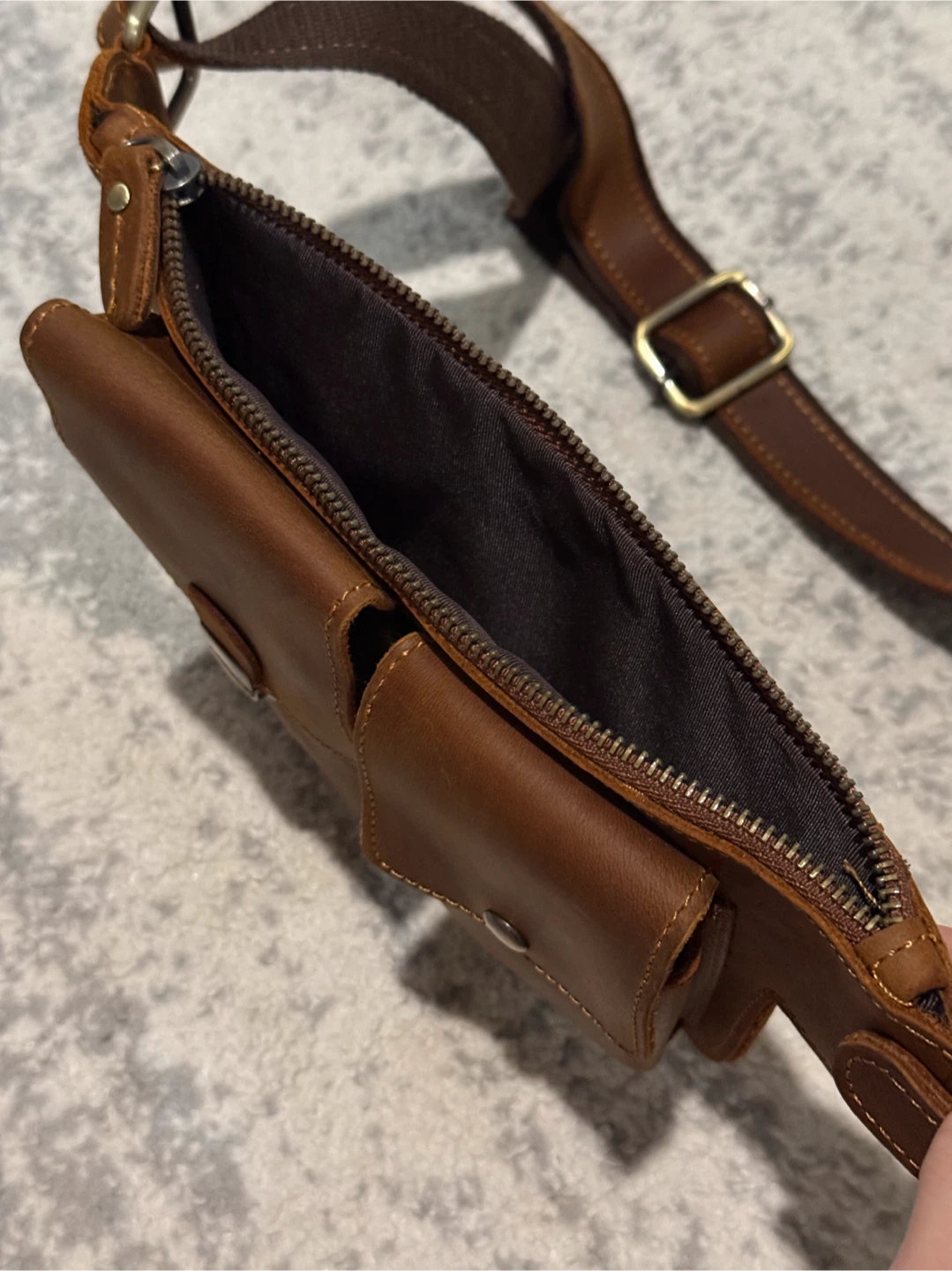 Brown COHWIDE Leather Fanny Pack NEW - photo 3