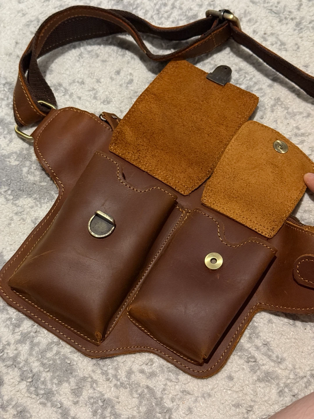 Brown COHWIDE Leather Fanny Pack NEW - photo 4