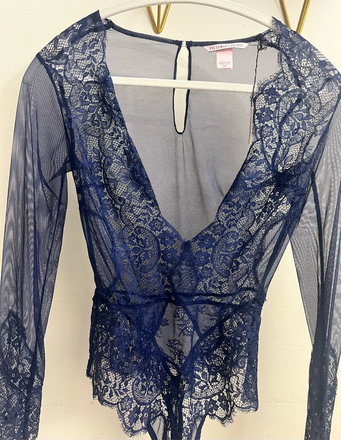 🏈Victoria's Secret Navy Lace Bodysuit