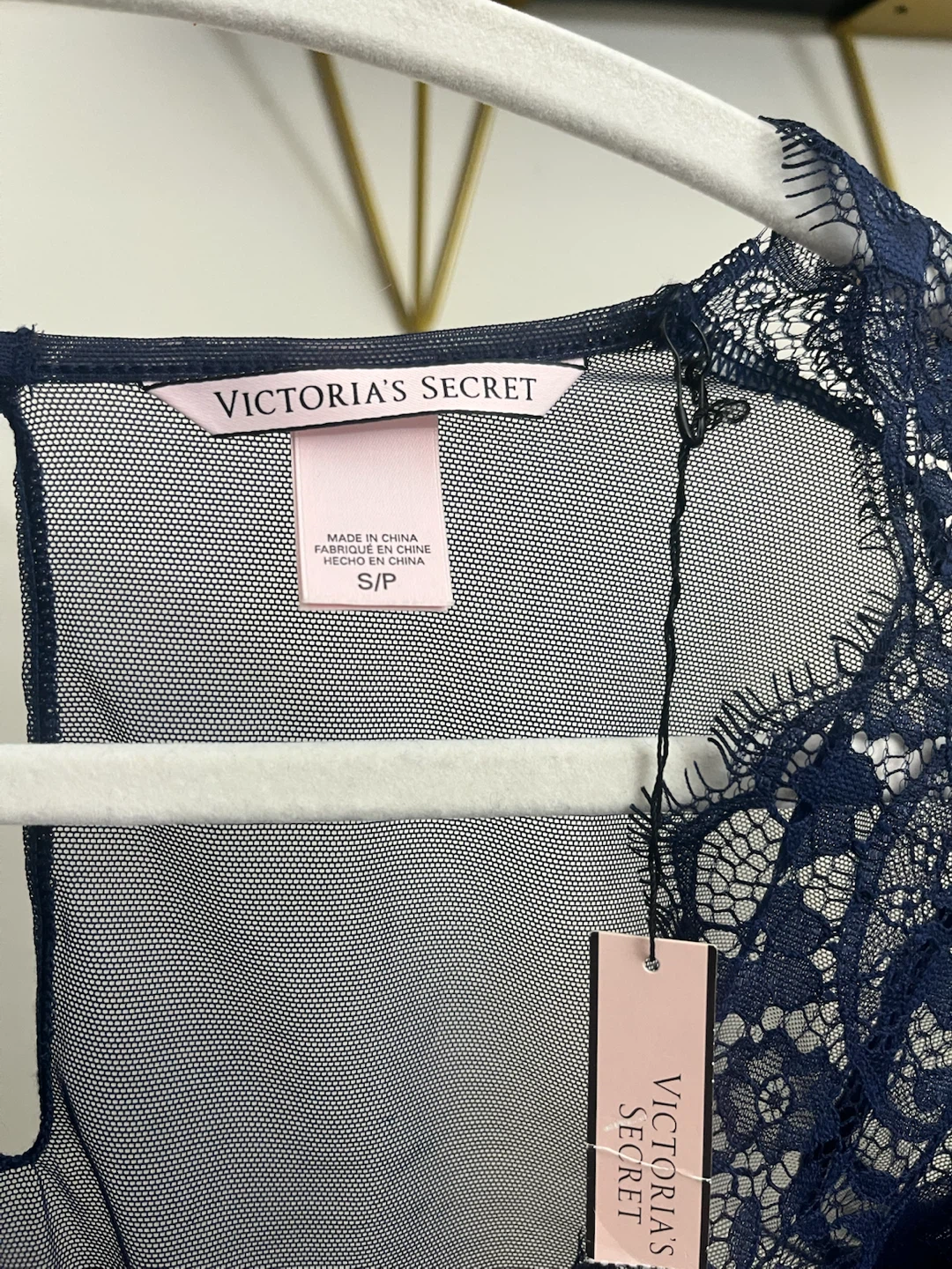 🏈Victoria's Secret Navy Lace Bodysuit - photo 3