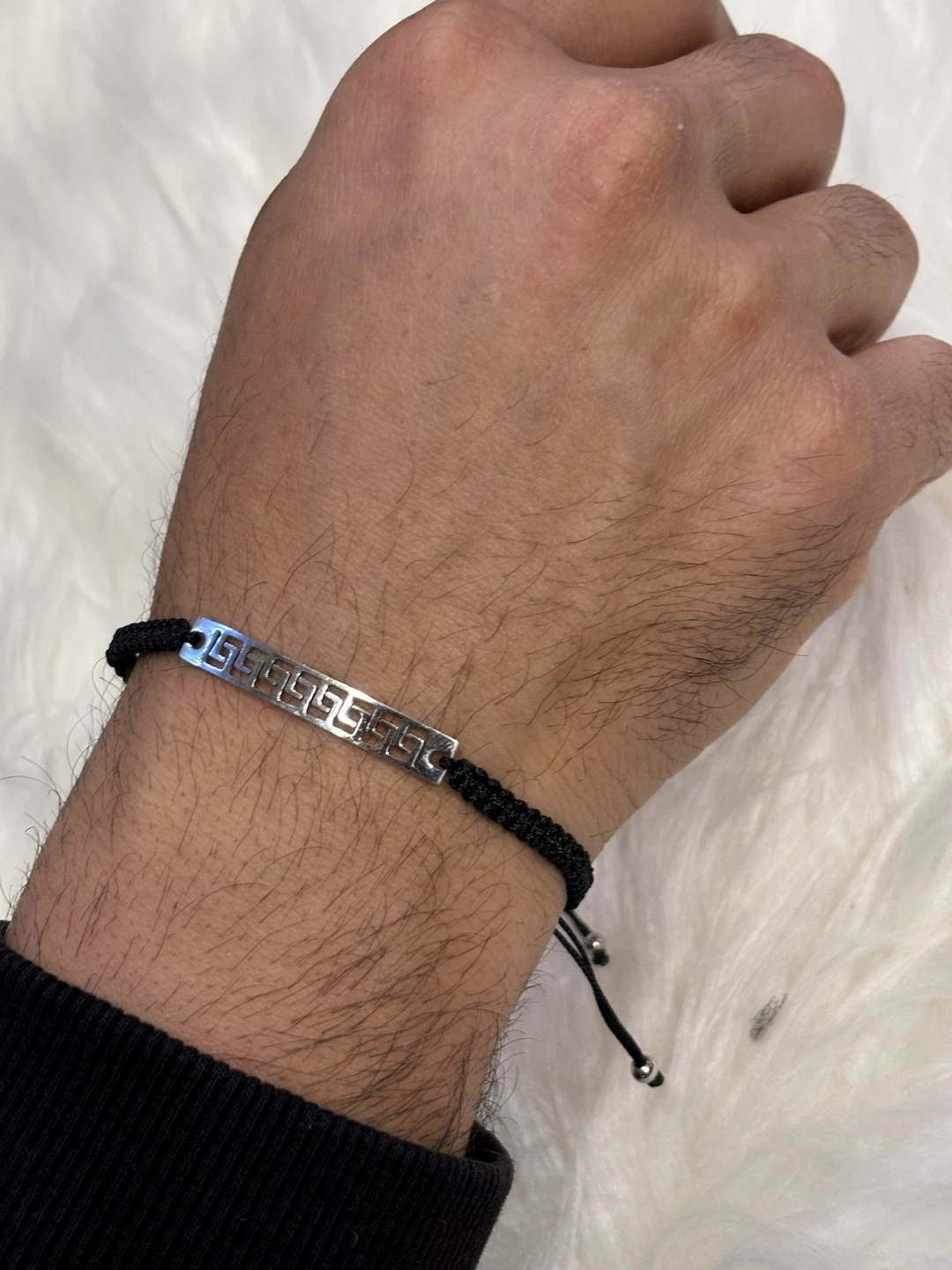 Versace Greca Cord Bracelet