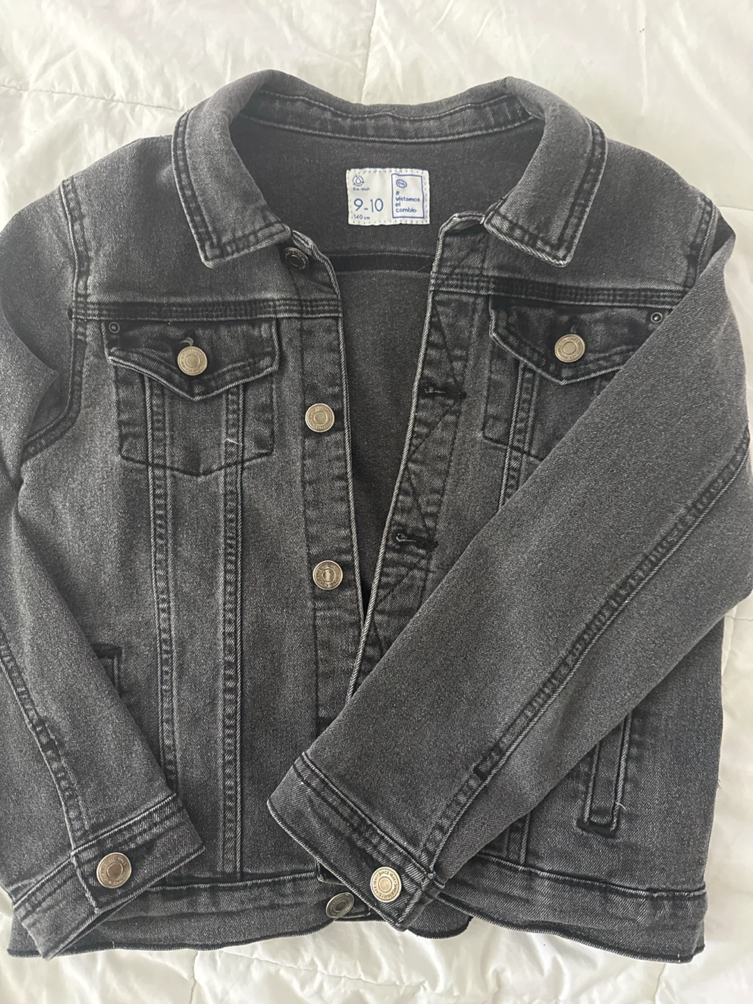 Bio-Wash Charcoal Denim Jacket