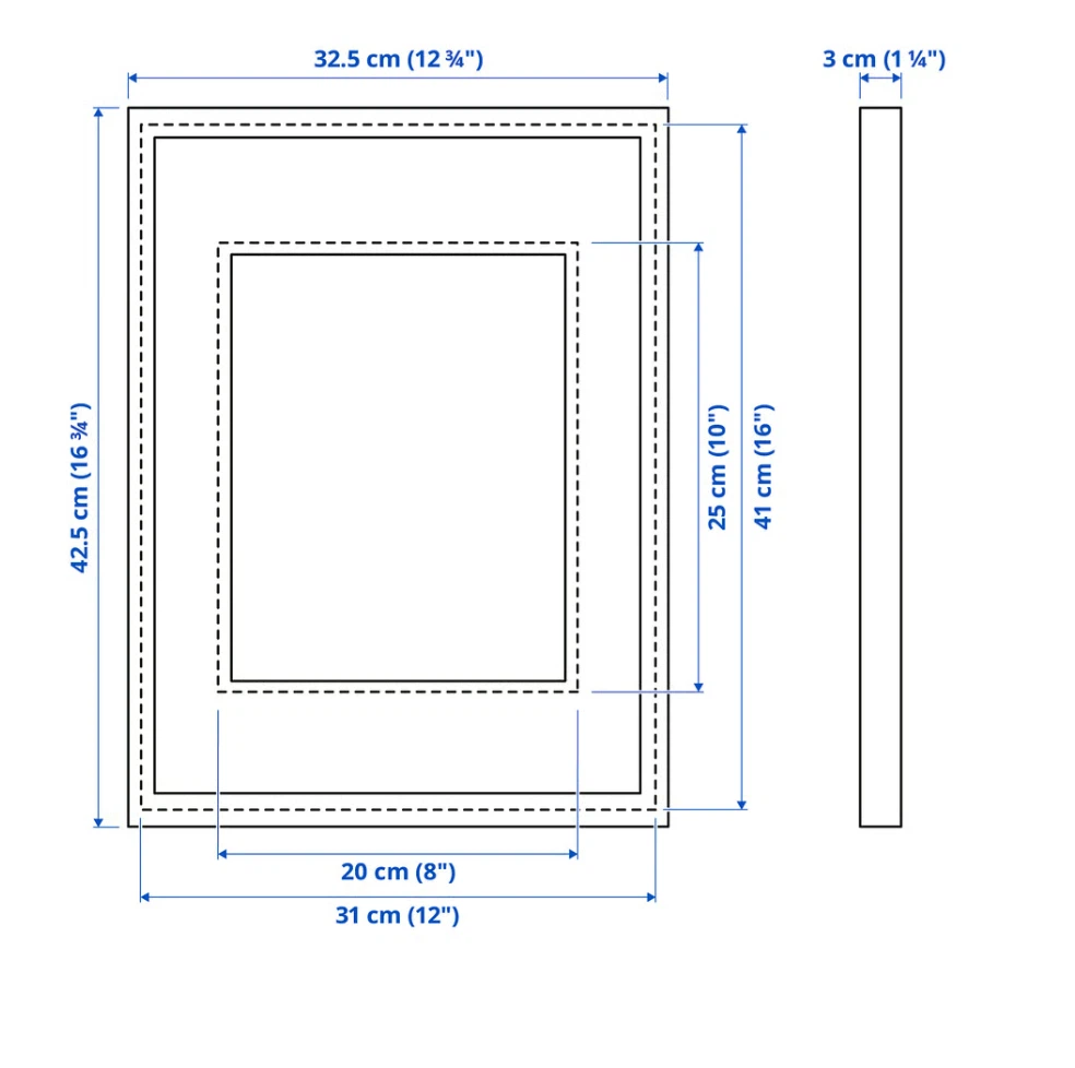 IKEA RÖDALM Frame, walnut effect, 31x41 cm (12x16 ") - photo 3