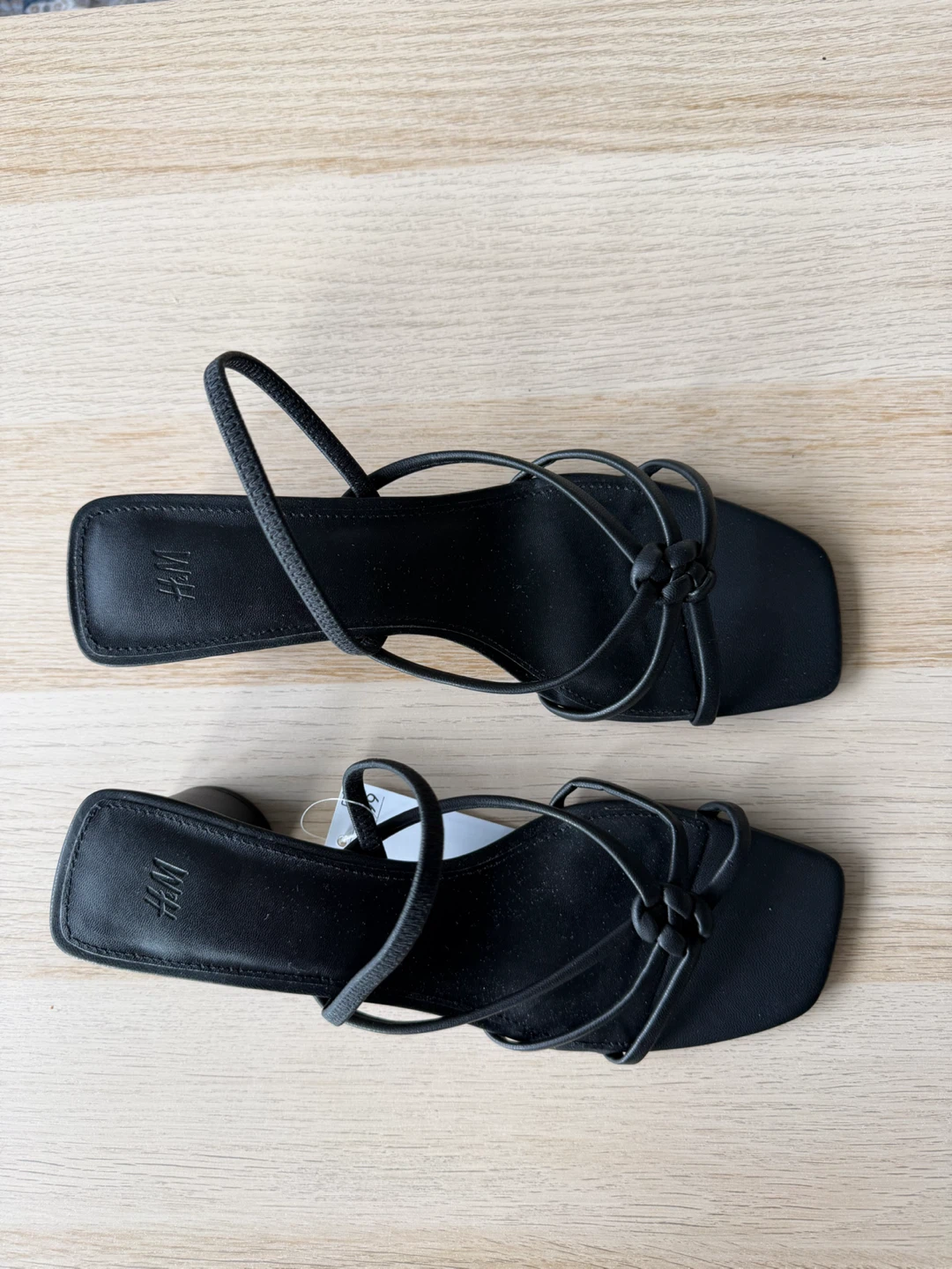 H&M Black Block Heel Sandals US 9