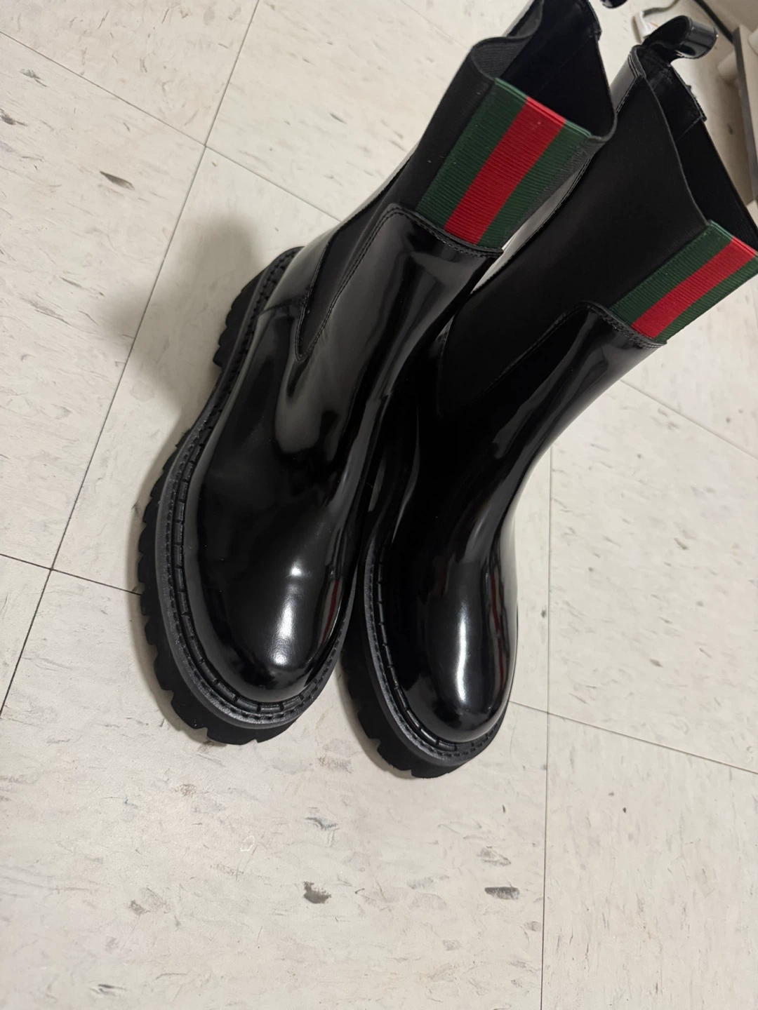 Gucci Black Patent Chelsea Boots - photo 2