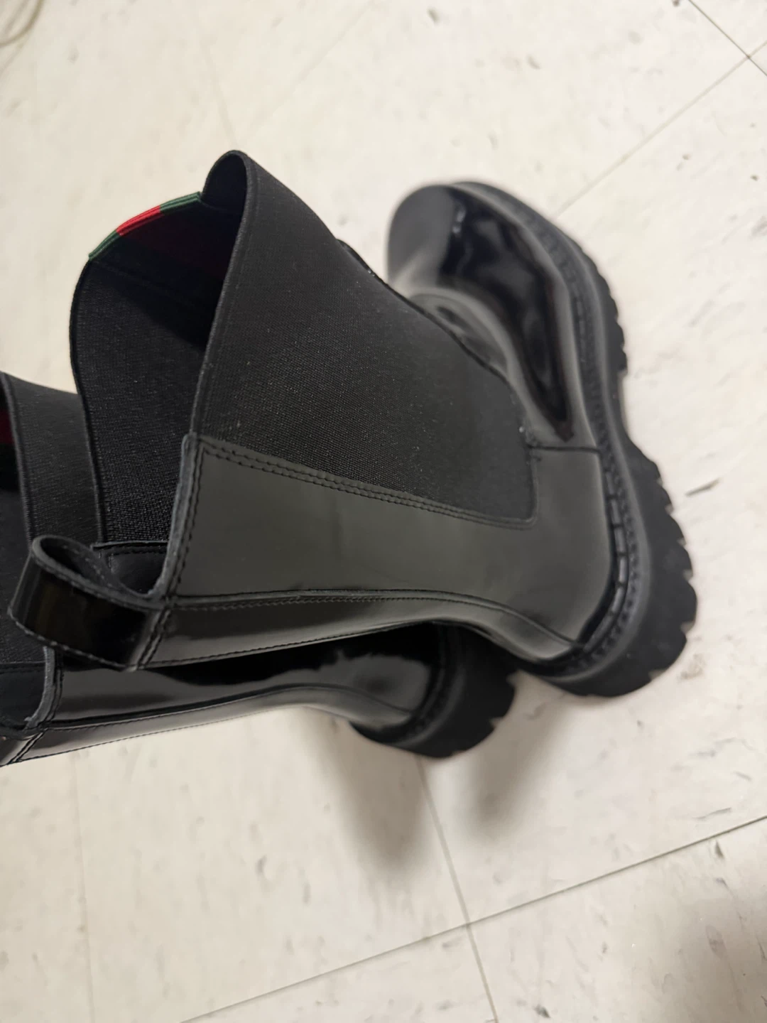 Gucci Black Patent Chelsea Boots - photo 4