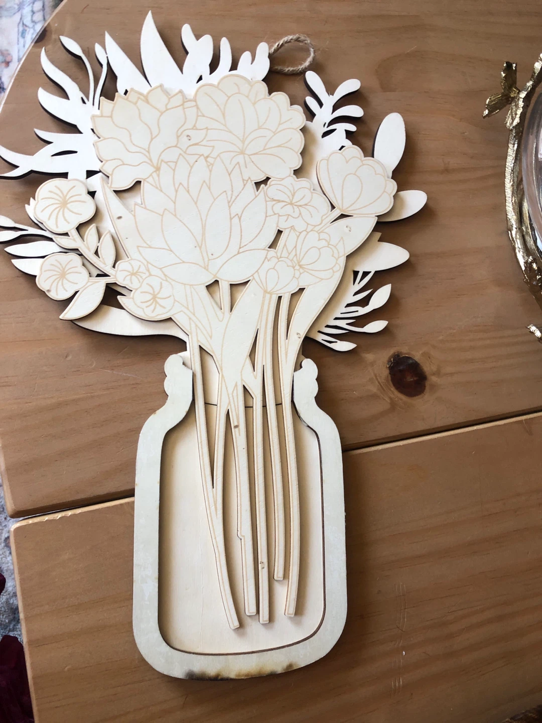Make Market Plywood Acrylic Floral Decor 🏈