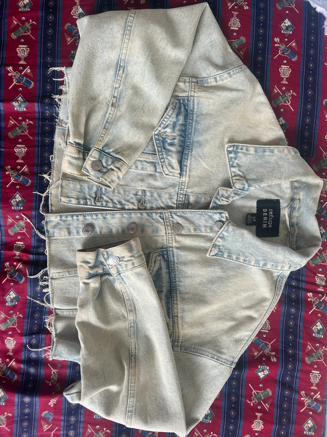 Denim Light Wash Cropped Jacket