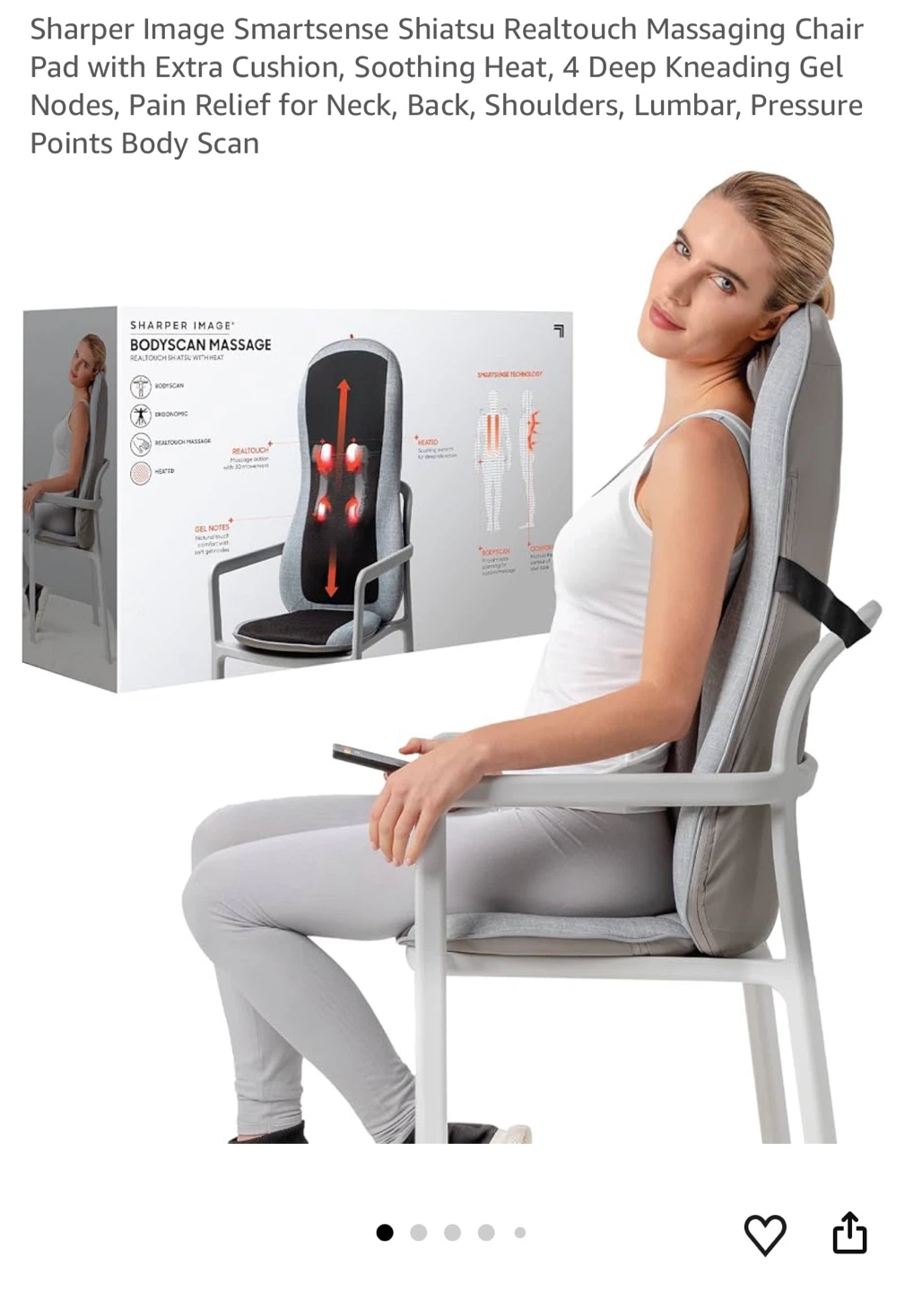 Sharper Image Massage Seat Cushion