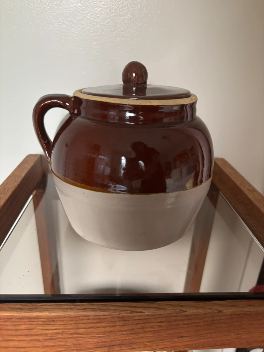 Vintage Robinson Ransbottom Blue Crown #2 Bean Crock with Lid - photo 4