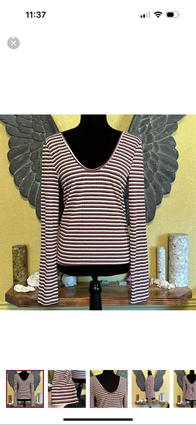 Revamped striped cropped Longsleeve shirt