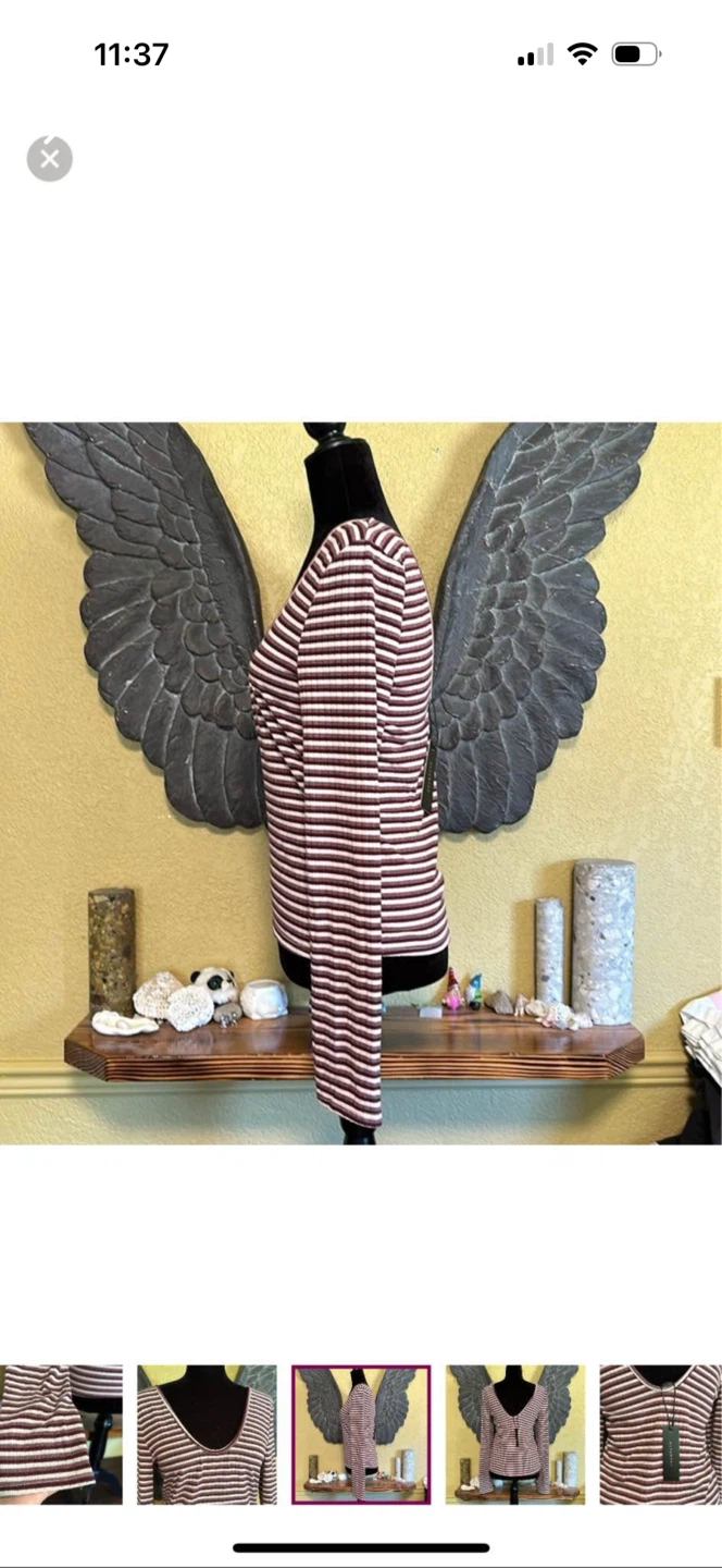 Revamped striped cropped Longsleeve shirt - photo 4