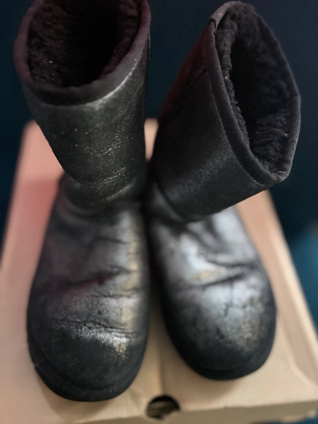 UGG W Classic Solene Mini Boots Black Size 8