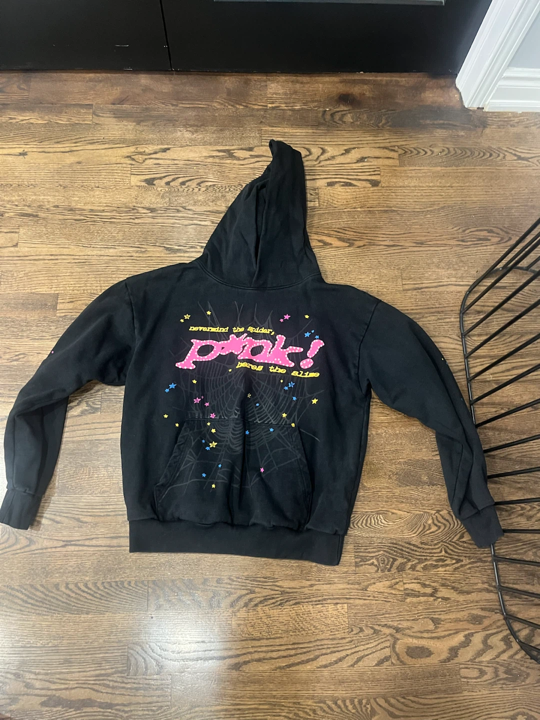 SP5DER Pink Hoodie Size Medium