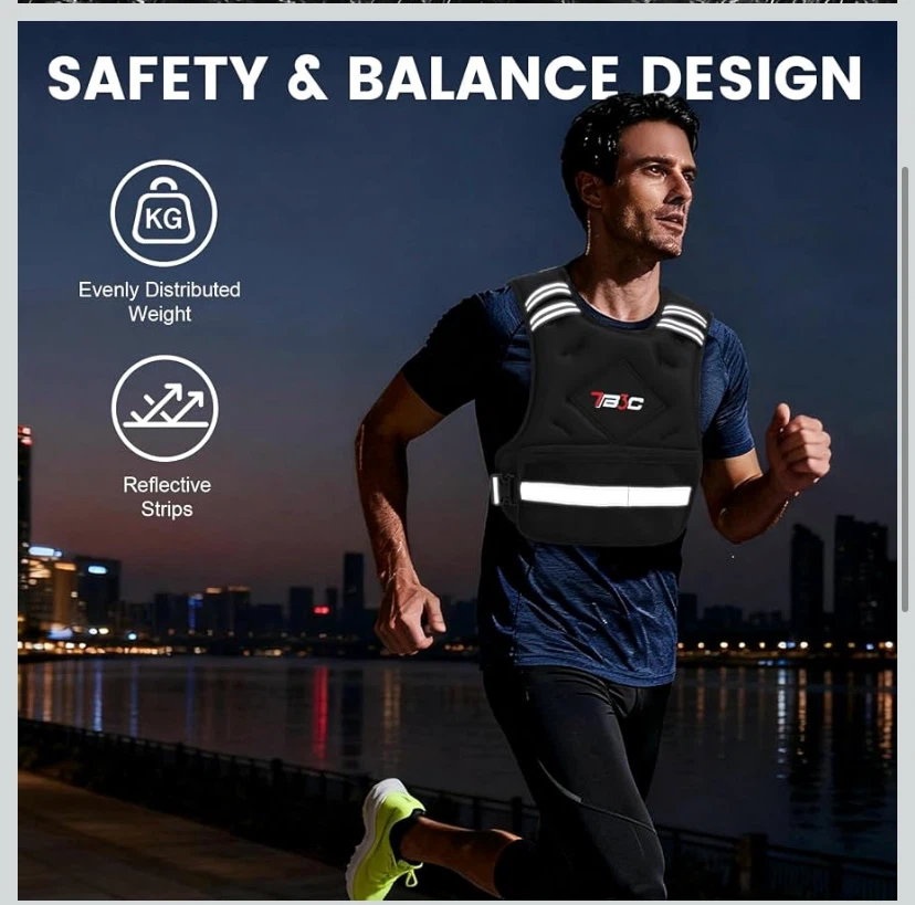New 11-20 lb Adjustable Weighted Vest - photo 3