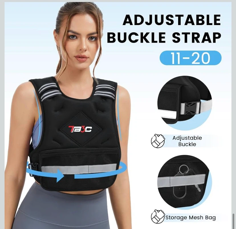 New 11-20 lb Adjustable Weighted Vest - photo 5