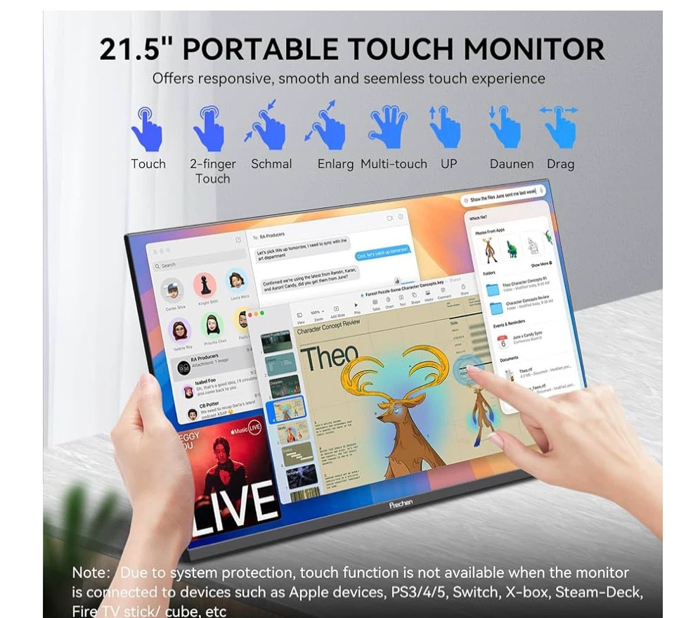Prechen 21.5" Portable Touch Monitor - photo 2