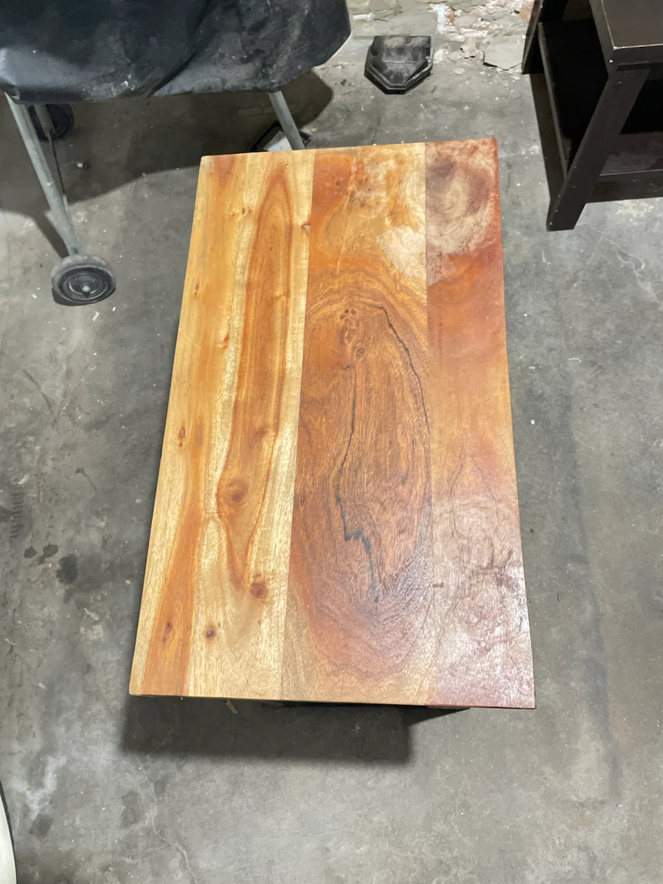 Wood and Metal Side Table with Built-in Power Outlet - photo 2