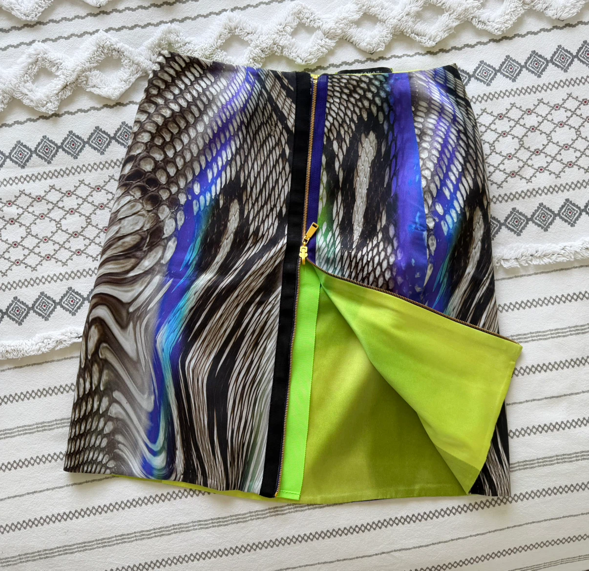 🏈Vintage Elie Tahari Reversible Silk Pencil Skirt - photo 5