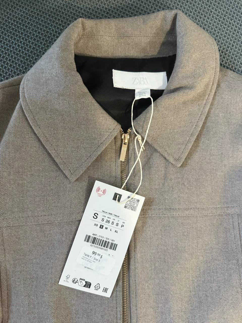 ZARA Cropped Zip-Up Jacket – Size S - photo 4