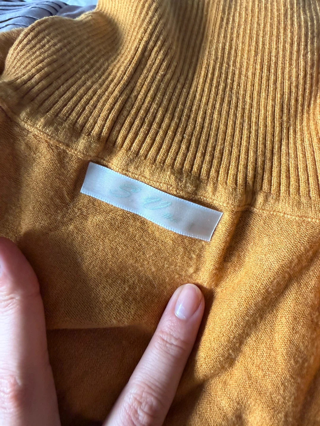 Silk blend Mustard Yellow Turtle Neck Sweater - photo 3