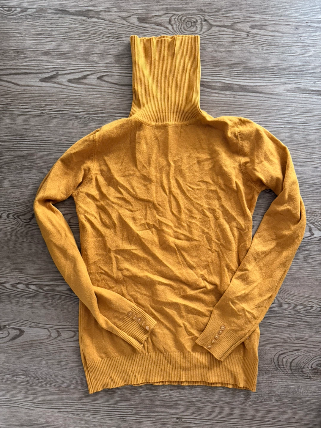 Silk blend Mustard Yellow Turtle Neck Sweater