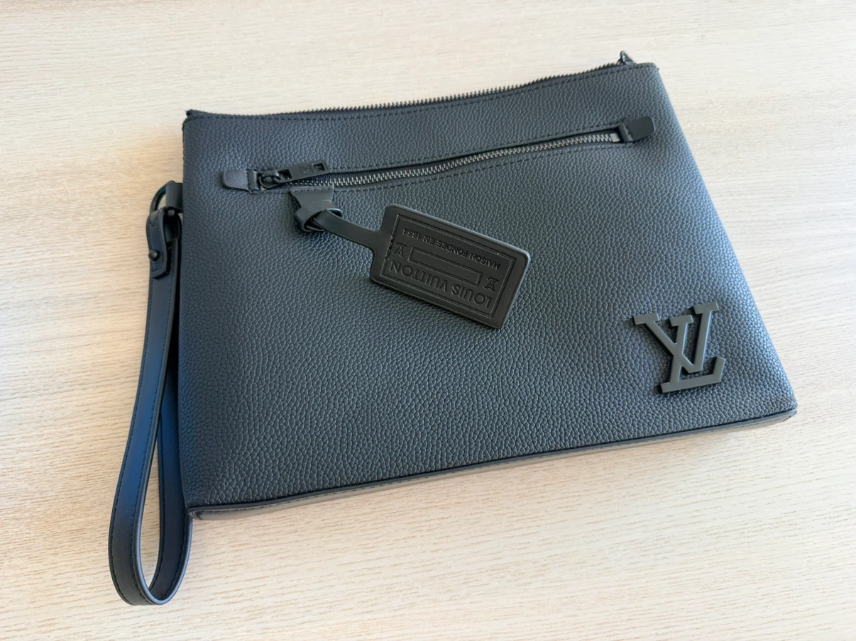 Black Leather Clutch
