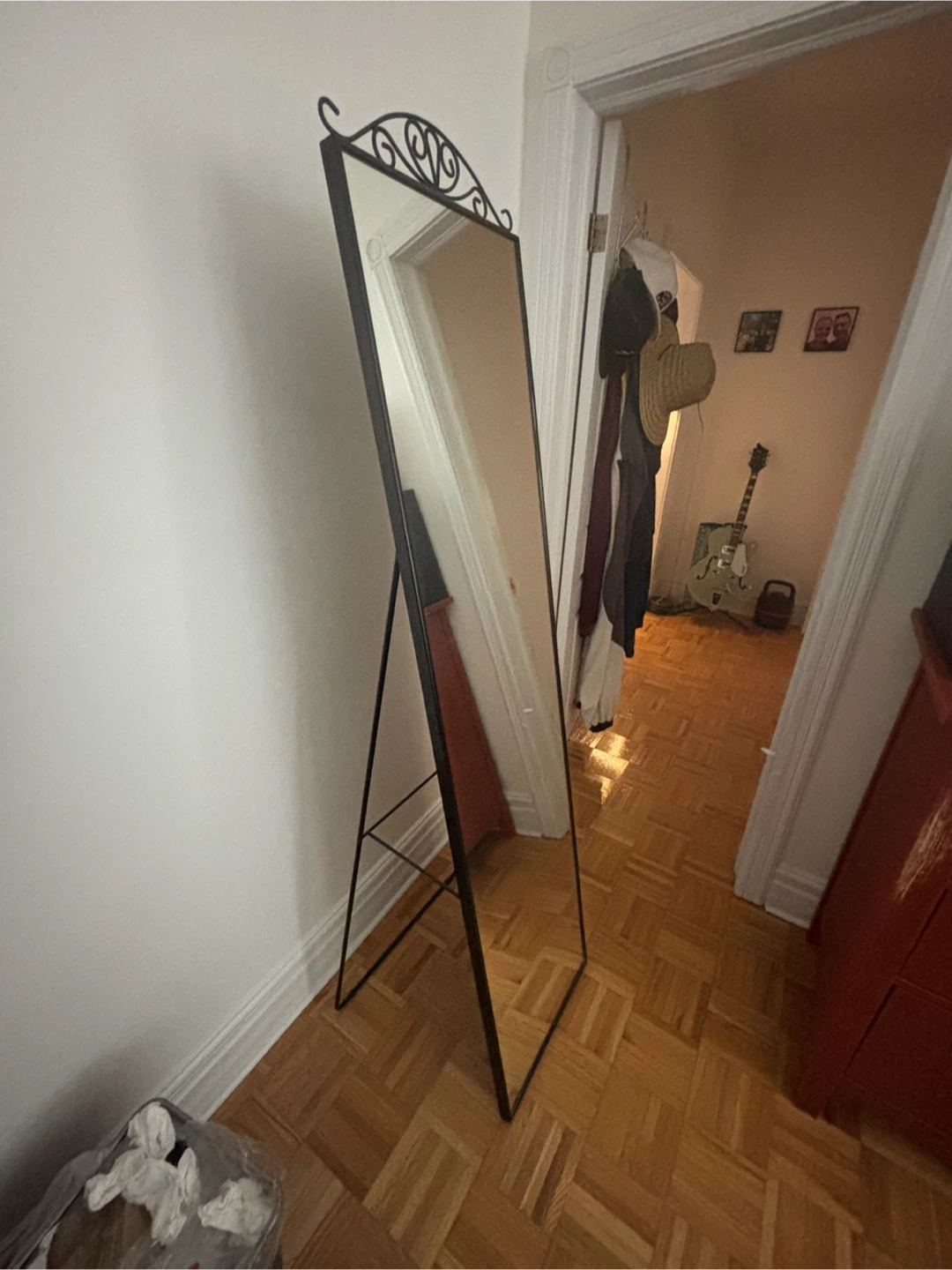 Black Standing Floor Mirror - photo 2