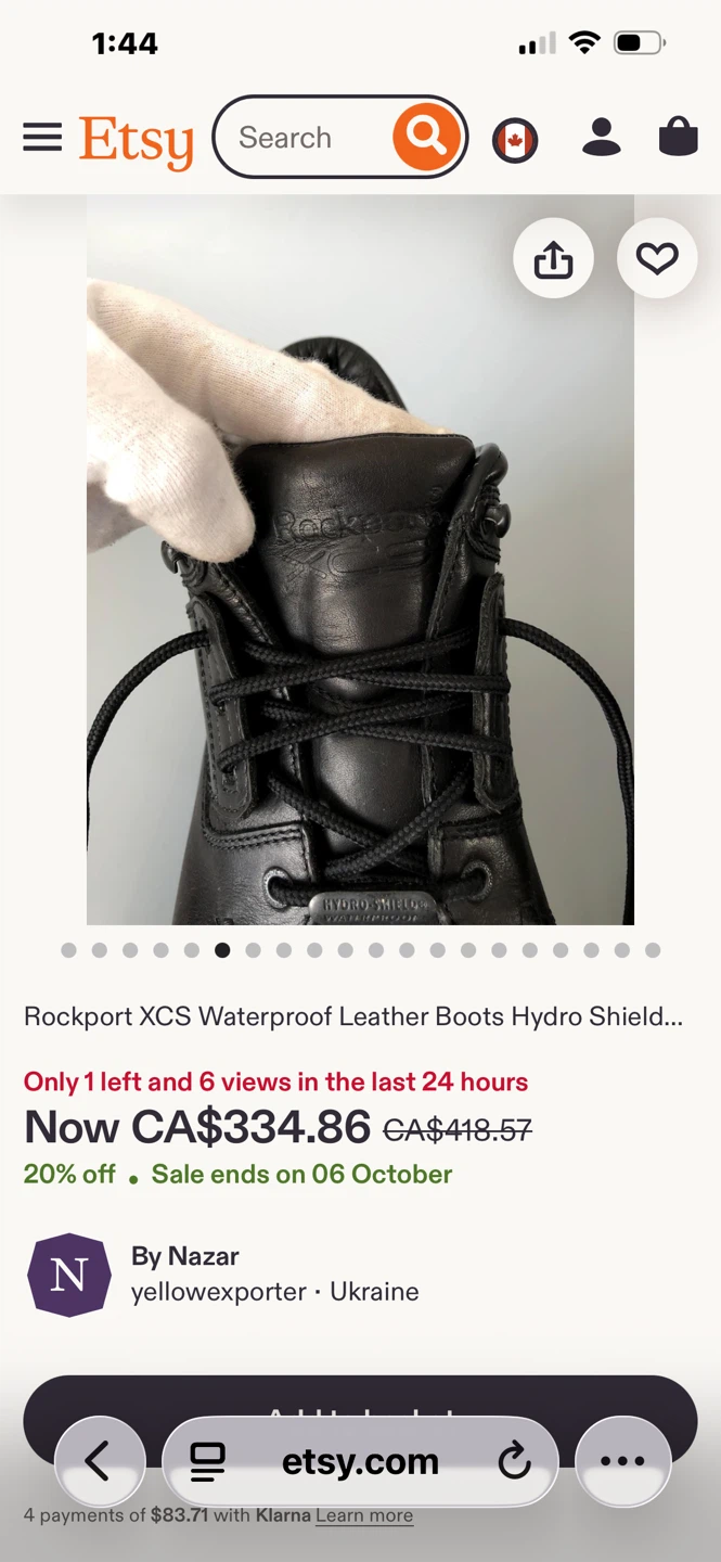 Rockport XCS Waterproof Leather Boots