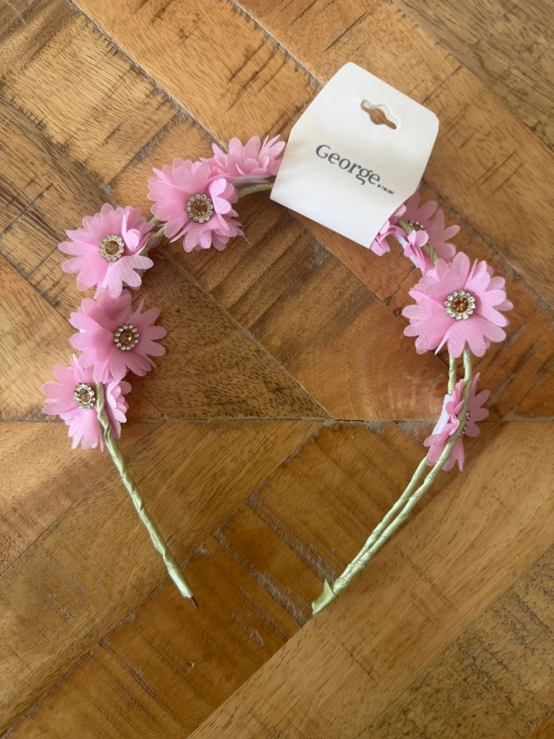 🏈George Pink Flower Headband