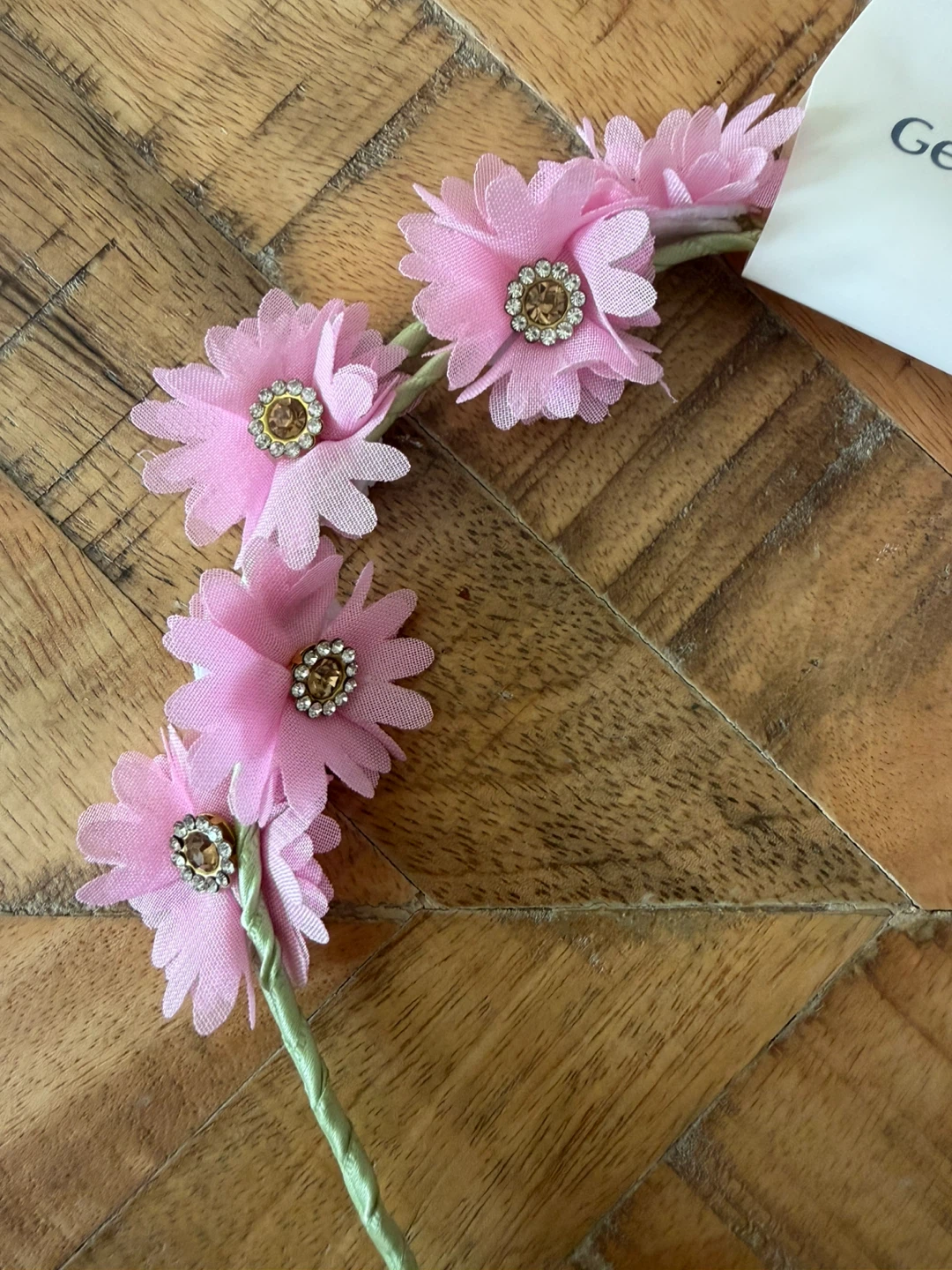 🏈George Pink Flower Headband - photo 2