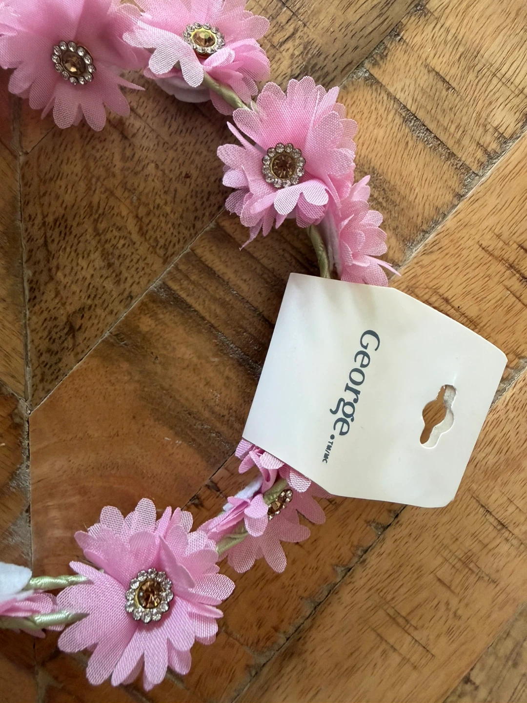 🏈George Pink Flower Headband - photo 4