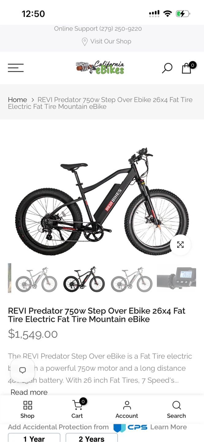 REVI Predator 750w Step Over Ebike