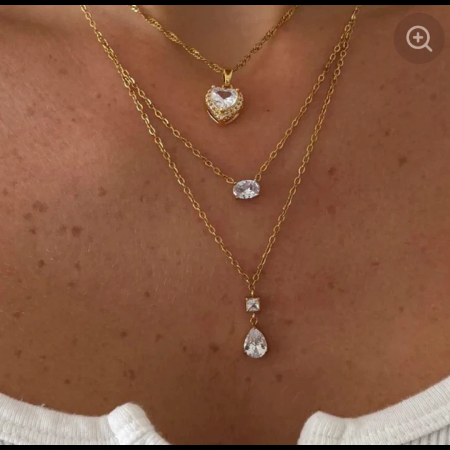 🏈 EVRY Layered rhinestone necklace