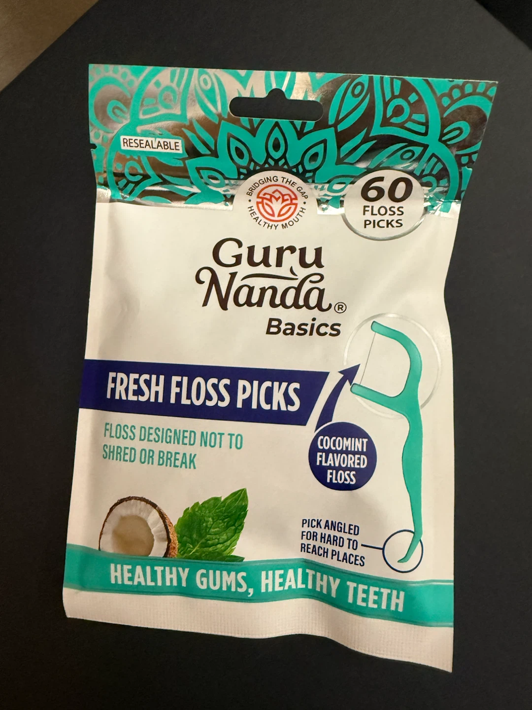 🏈Guru Nanda Basics Fresh Floss Picks 60 Count