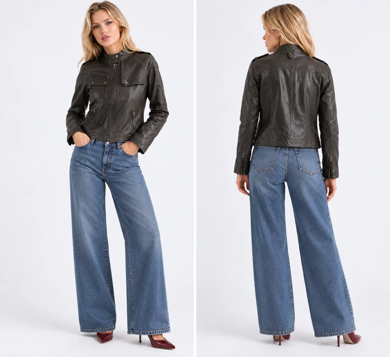 Banana Republic Women’s Leather Moto Jacket