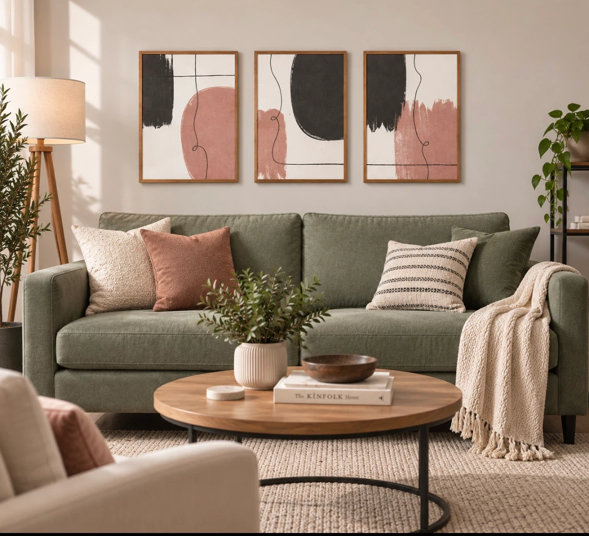 New Set of 3 Modern Abstract Framed Wall Art