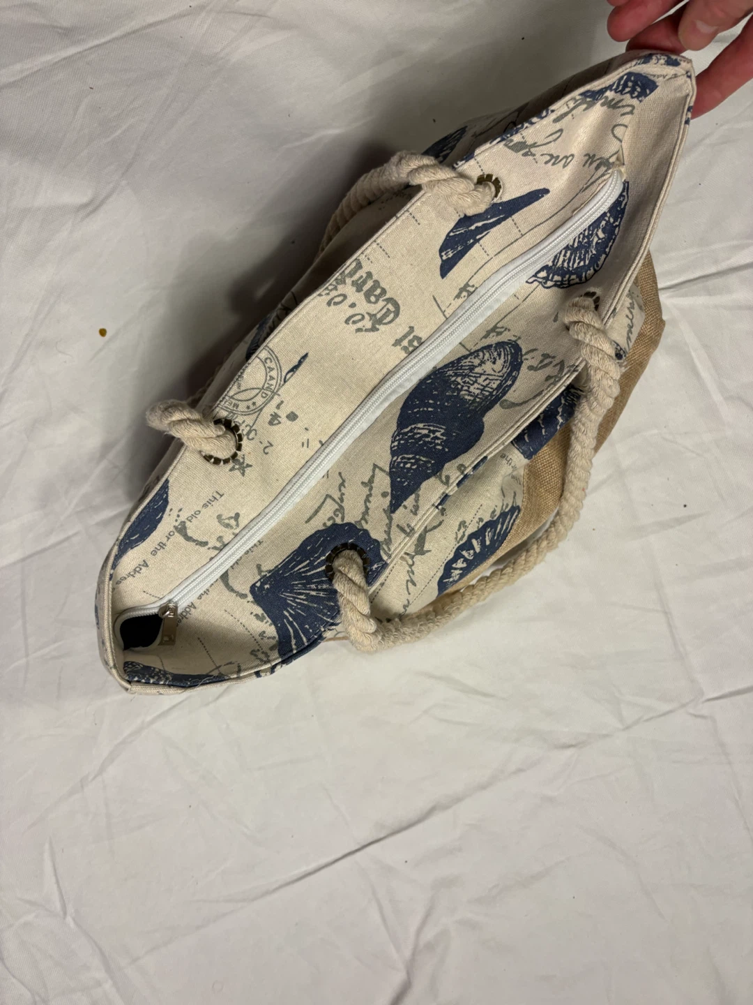 Nautical Shell Pattern Tote Bag