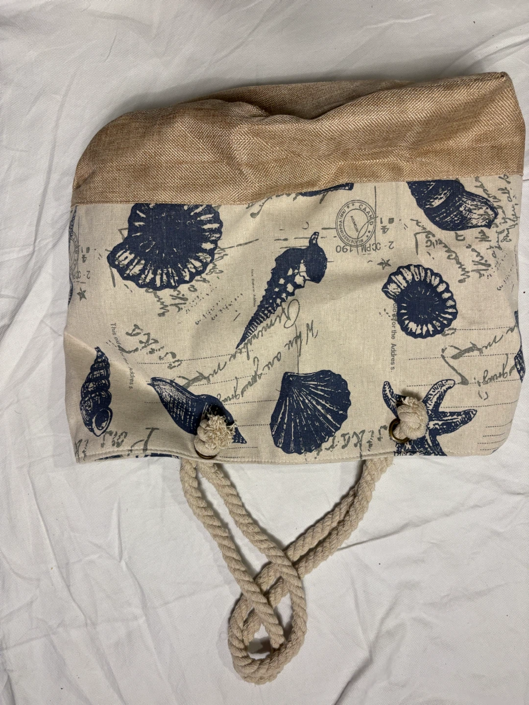 Nautical Shell Pattern Tote Bag - photo 3