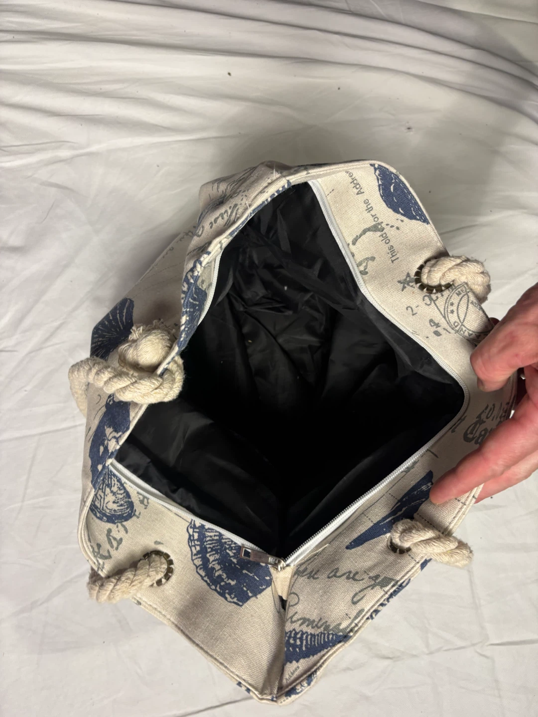 Nautical Shell Pattern Tote Bag - photo 4