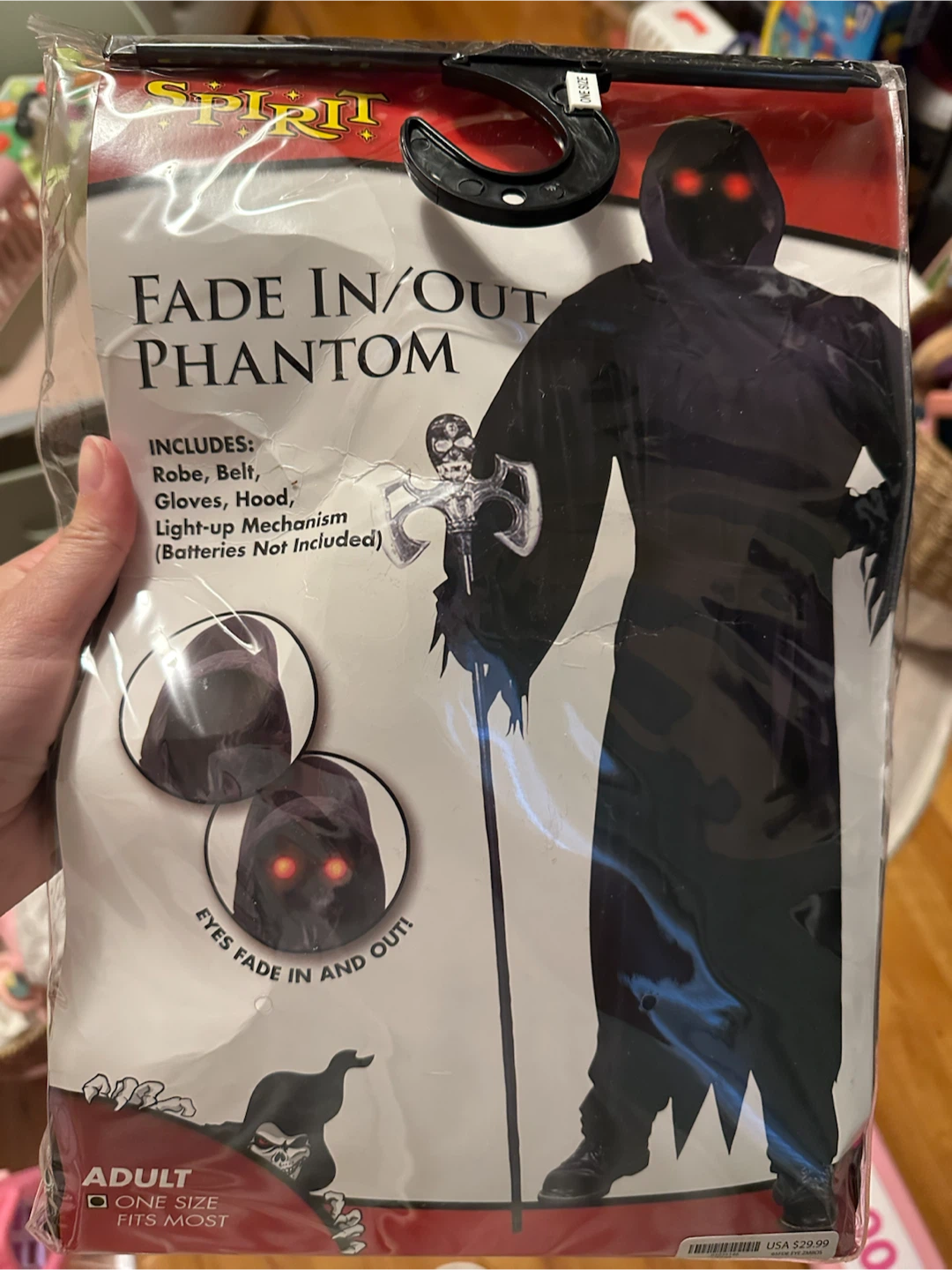 Spirit Fade In/Out Phantom Adult Costume